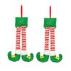 Plush Elf Doll Car Decoration Christmas Long Legs Sitting Ornament For Auto Interior Seat Dashboard Xmas Home Party Accessory