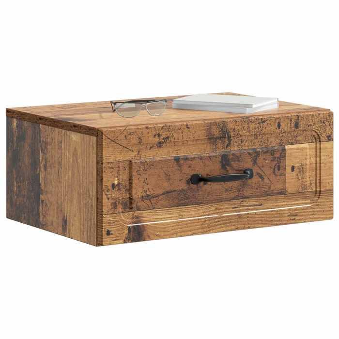 Table de chevet murale - MAISON EXCLUSIVE - 2 pièces - Bois ancien - 49 x 34,5 x 20 cm - Contemporain, pré-percé