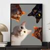 New Arrival 5D DIY Full Circle Diamond Painting "Four Cats" Embroidery Cross Stitch Home Decor Gift