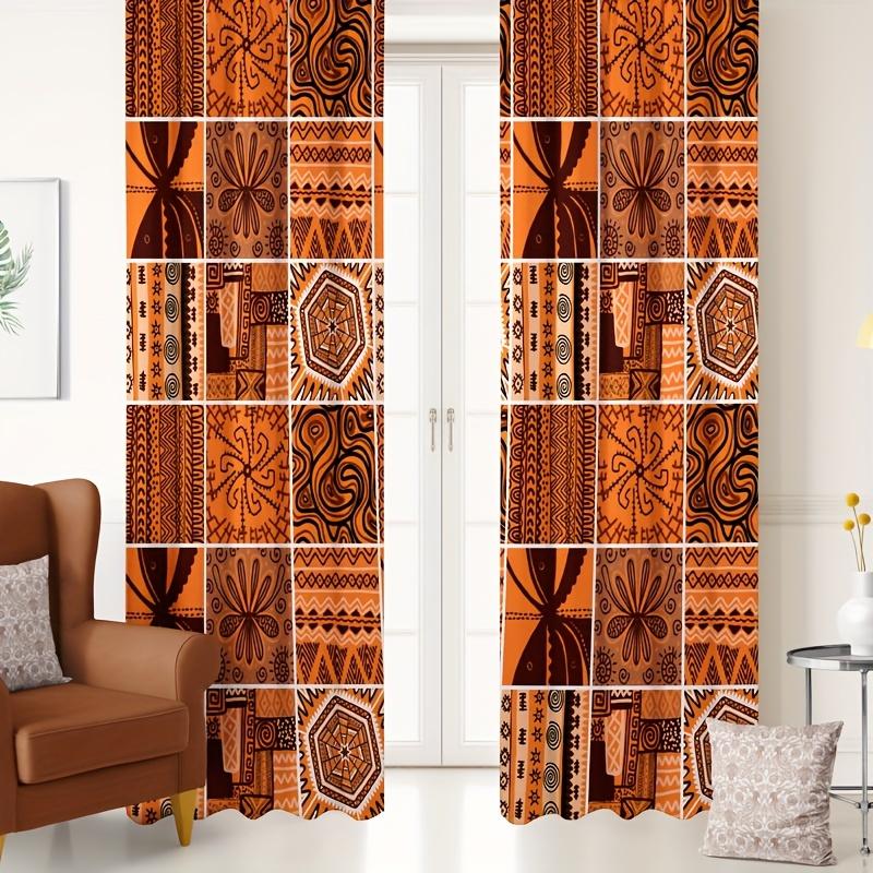 

2 шт., карниз для штор Boho Women Print, карманное крепление, шторы с цифровой печатью, материал из полиэстера, подходит для гостиной, спальни W65X60H(cm)X2Pcs&Grommet Top