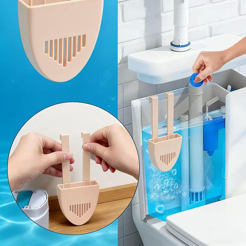Hanging Toilet Tank Cleaner Caddy Slow Release Holder For Toilet Bowl Tablets Blue Bubble Bathroom Dorm Sanitary Storage Supply