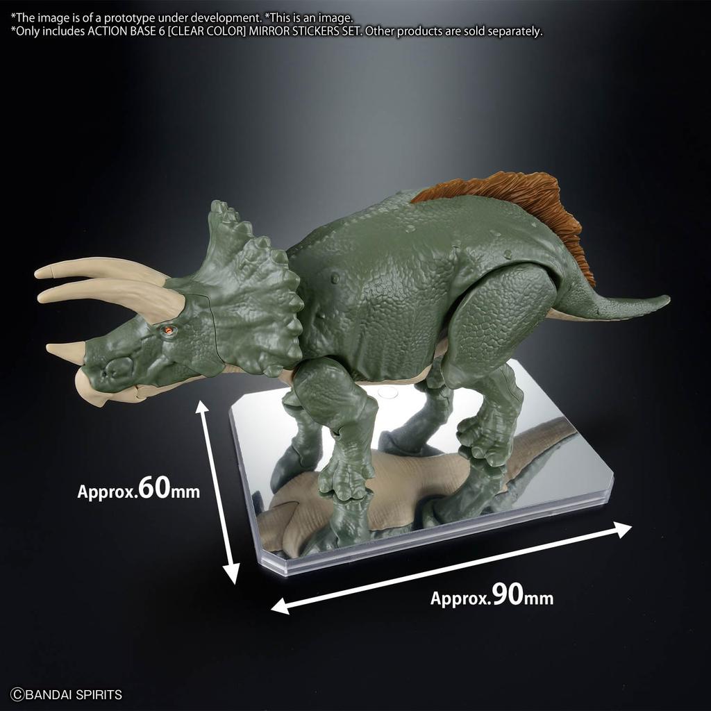 Action Base 6 [Clear Color] Mirror Sticker Set Plastic Display Stand