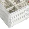 Drawer Type Jewelry Storage Box 3 Layer Organizer Earring Ring Bracelet Dustproof Box Holder