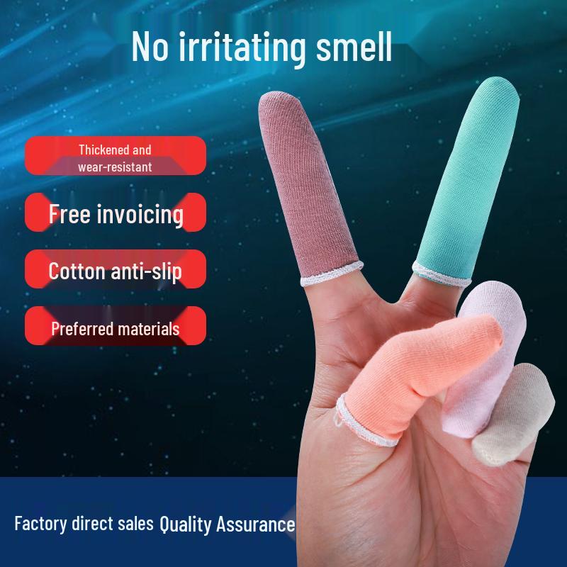 Zesílené návleky na prsty z čisté bavlny: Odolný proti opotřebení, Prachotěsný, Prodyšný a Absorbující pot