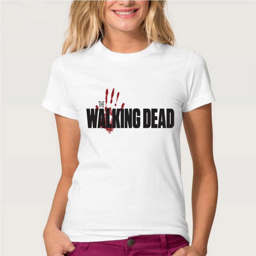 The Walking Dead Print Tshirt Womens Short Sleeve Good Quality Casual Girl Tops Tee Harajuku Brand Clothing