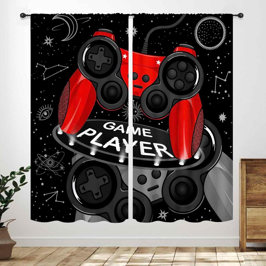 Basketball Curtains Teens Ball Sports Blue Red Flame Match Game Teen Boys Kids Bedroom Living Room Playroom Nursery Curtain For Sitting Polyester