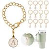 Tumbler Hanging Charm Metal Link Chain Fashion Capital Letter Oil-dripping Water Cup Mug Handle Identification Decoration Chain Pendant Accessories