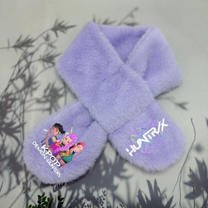 Soft Fashion Rumi Mira Zoey Printing Winter Autumn Warm Scarf Girls Purple Pink Scarves