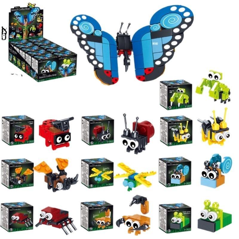 Esperto Creativo Mini Insetti Modello Animale Blocco Costruttivo Mattoncini Farfalla Modello Educativo Kit 10 in 1 Giocattolo Regalo di Compleanno per Bambini