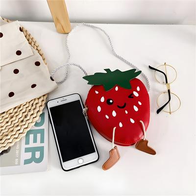 Small Crossbody Purse for Little Girls, Cute Pineapple Strawberry Carrot Crossboby Sholuder Bag Girls Kids Coin Purse Wallet