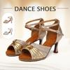 Women's Girls Latin Dance Shoes Ballroom Tango Salsa Party Shoes for Ladies High Heel 7CM