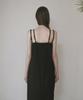 Mosyupamosyu Cutout V-Neck Dress [Black]