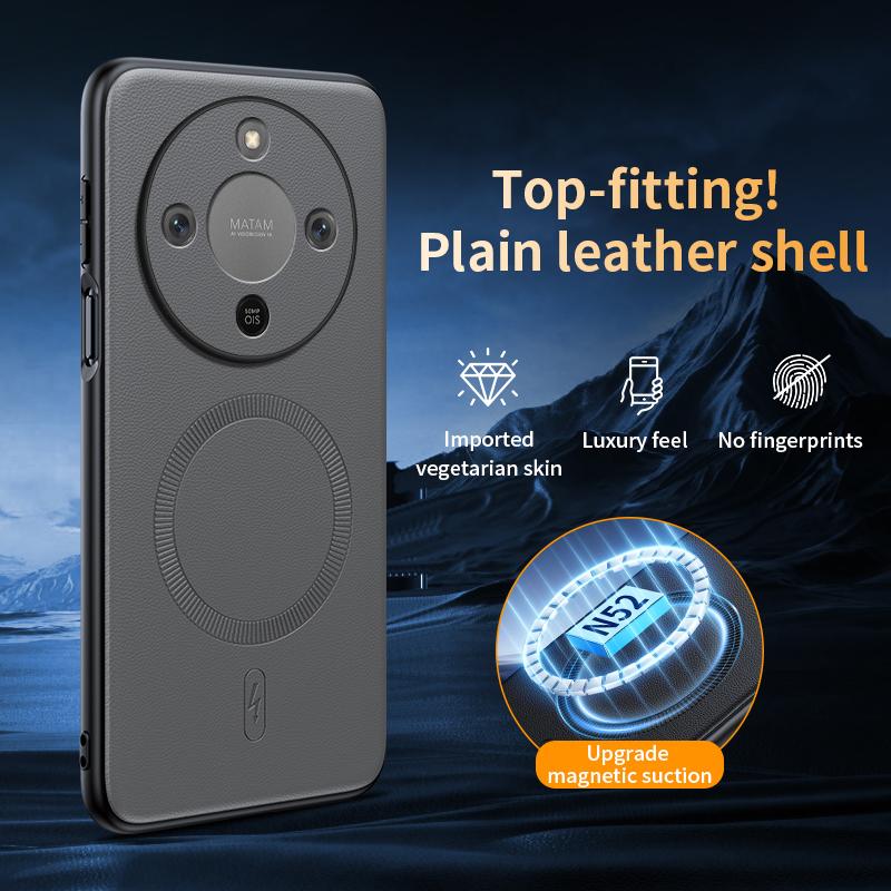 For Honor X70 Case Magnetic Leather Shield Cover For Honor X70 Anti-Fingerprint Non-Slip PC+TPU