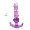 Five Bead Anal Plug Back Court Anal Sella Bead Clear Crystal Anal Plug Anal Reamer for Men and Women Masturbation Device