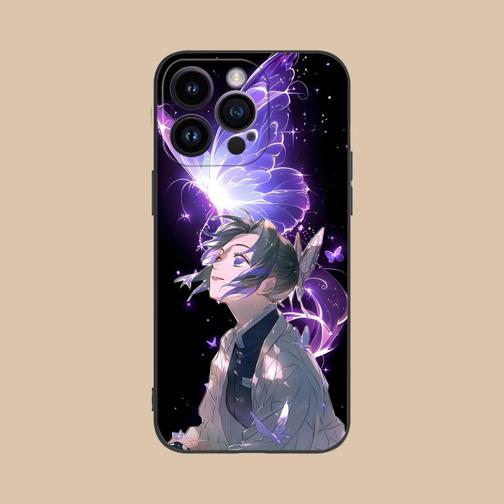 Demon Slayer Shinobu Kocho Phone Case for iPhone 16 15 14 13 12 11 X XR XS 8 7 Pro Max Plus Mini Colour Protective Pretty Cover