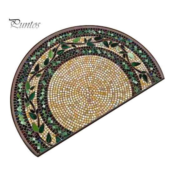 Sand Scraping Doormat Floor Mat Semi-Circular Design 3D Illusion Rug Non-Slip Decorative Door Shock Absorbing Entryway Bedroom Fade-Resistant