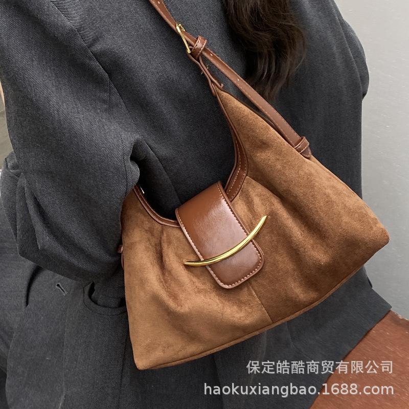 Autumn and Winter Bags Women's 2025 New Trendy High-end Sense Retro Popular Fashion Versatile Shoulder Bag Crossbody Dumpling Bag