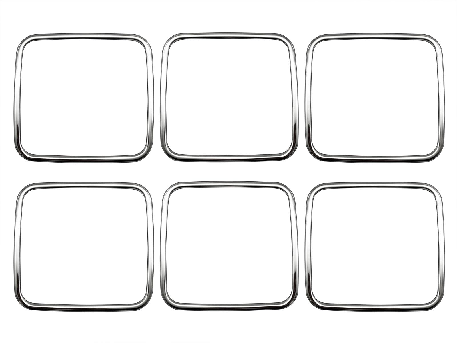 

BRIGHTZ Stainless Steel Plated Tail Light Rings for Isuzu New Giga Ultra-Mirror (6-Piece Set) [Truck-S-097]