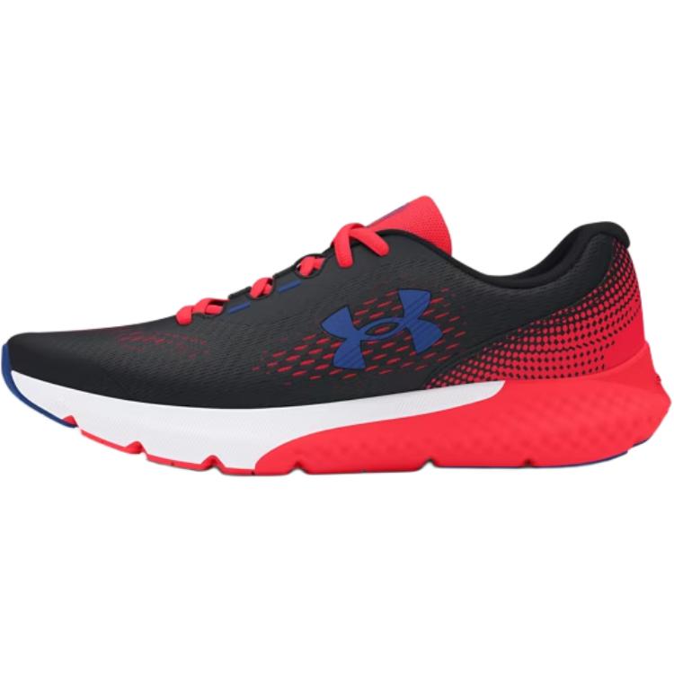 Under Armour Charged Rogue 4 Boys Black Blue Running Shoes 3027106-004 37.5