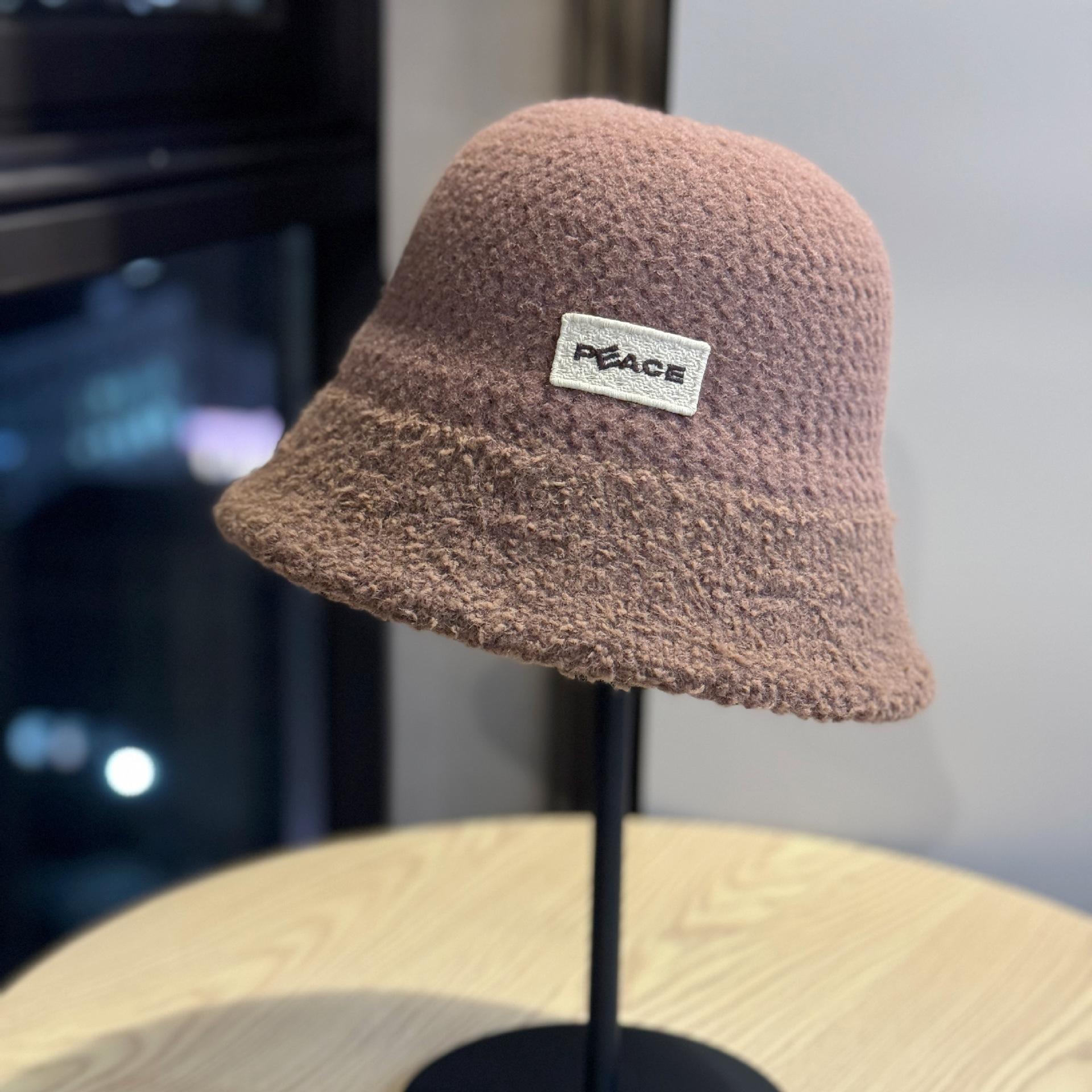 

Панама женская, подчеркивающая лицо, маленькая шляпа, женская осенне-зимняя плюшевая утолщенная теплая ветрозащитная шляпа-ведро, трендовая Adjustable