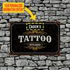 Personalized Vintage Metal Sign Tattoo Barber Shop Man Cave Garage Wall Art