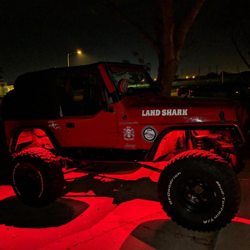 Ampper 6 LED Lights, Waterproof LED Neon Underglow Lights for Car Truck ATV UTV