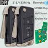 DR MQB48 Chip 315/433MHz Keyless Go Car Remote Key For VW Volkswagen Golf 7 MK7 Tiguan Touran Polo Skoda Seat