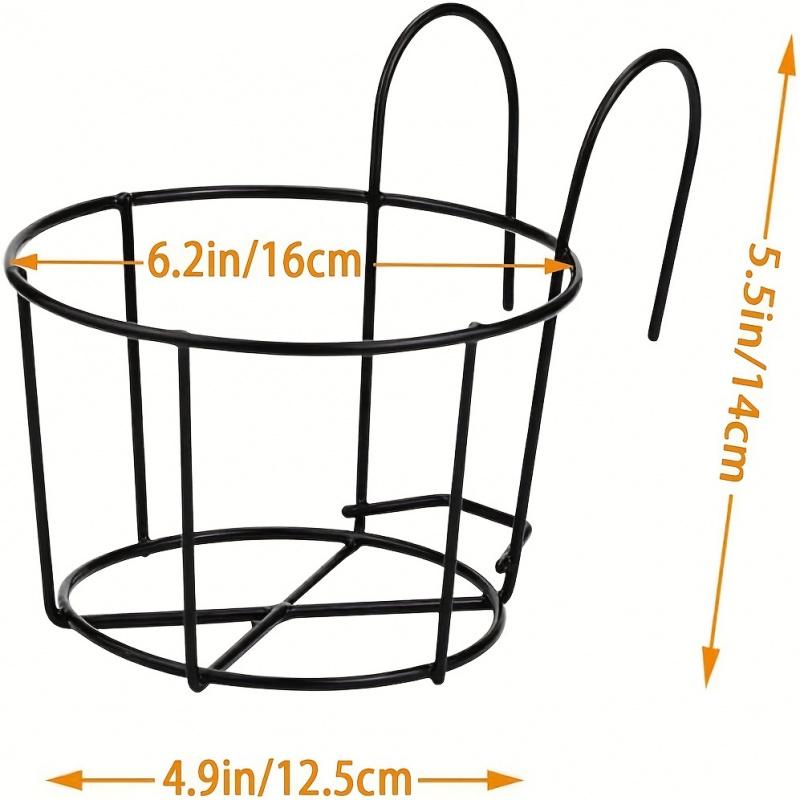 Lot de 4 jardinières rondes élégantes en métal à suspendre – Idéales pour balcon, jardin et décoration intérieure