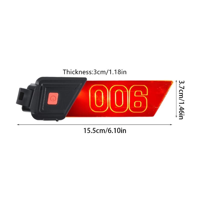 Outdoor Cycling Safety Warning Taillight Rechargeable Bicycles Tail Light Bike License Plate with LED Easy Installation