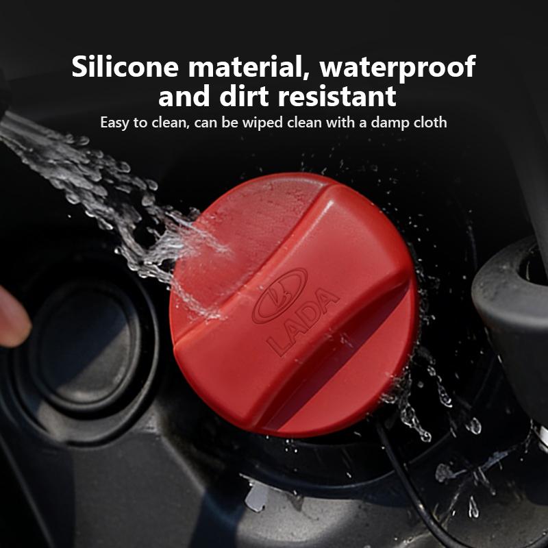 For Lada Car Silicone Tank Cover Fuel Tank Air Cap Trim Decoration Accessories Niva Vesta 4X4 Largus Priora Granta Samara Kalina