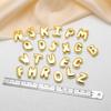 1pcs for Necklace Copper Gold Plated Crystal Alphabet Jewelry Making Component Gold Color Polish 26 Letters Pendant