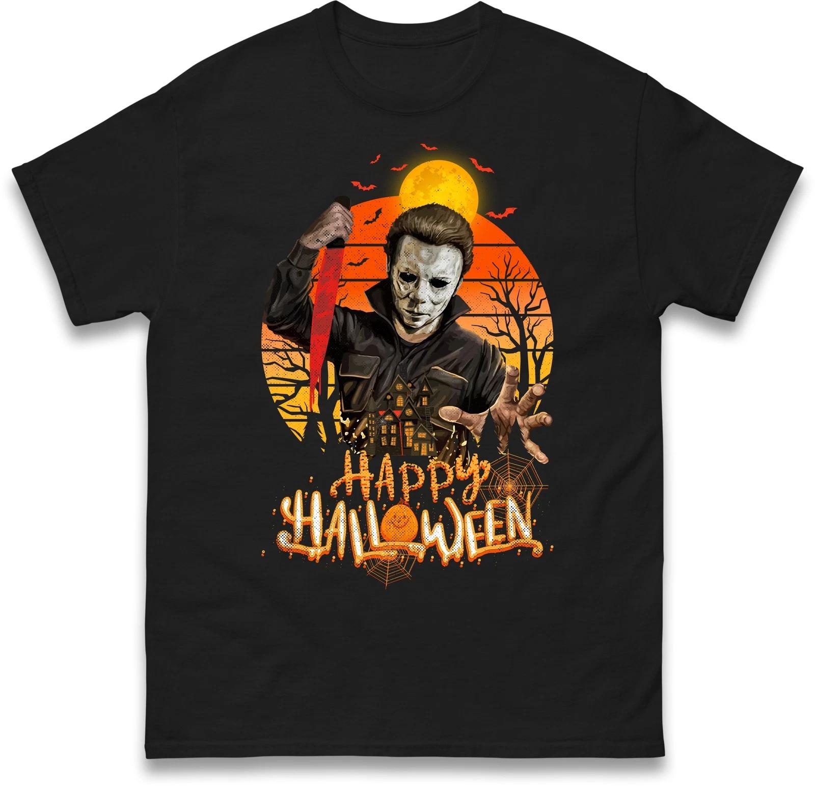 Halloween Scary Killer Character T Shirt,Halloween Horror Night Party Tee,Spooky S