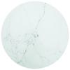 Day and Night - Day and Night Marble Design Table Top White Tempered Glass Ø80x1 Cm