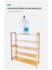 Wall-Mounted Bamboo Shoe Rack: Space-Saving, Dustproof, Multi-Layer Storage for Entryway