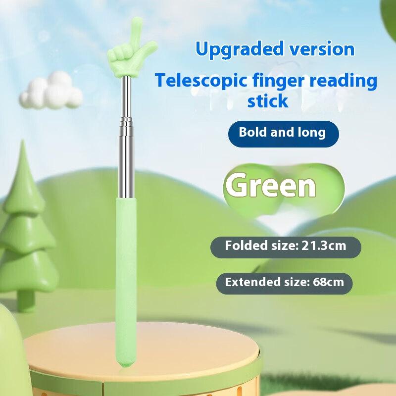 Durable Stainless Steel Teaching Pointer Telescopic Rod Finger Design Teaching Stick Classroom Finger Teachers