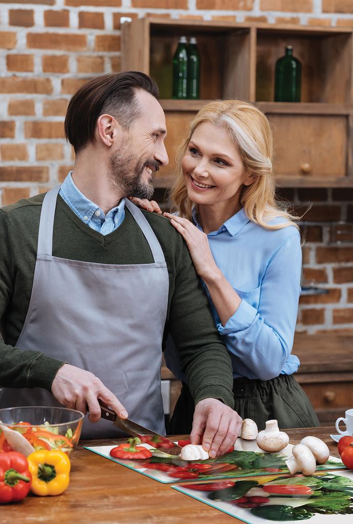 SZKLANA PŁYTA OCHRONNA NA KUCHENKĘ 90x52 WARZYWA