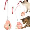 Interactive Cat Toy with Food Dispenser Leaky Food Container High-Bounce Cat Training Puzzle Toy for Kitten Small Adult Cat