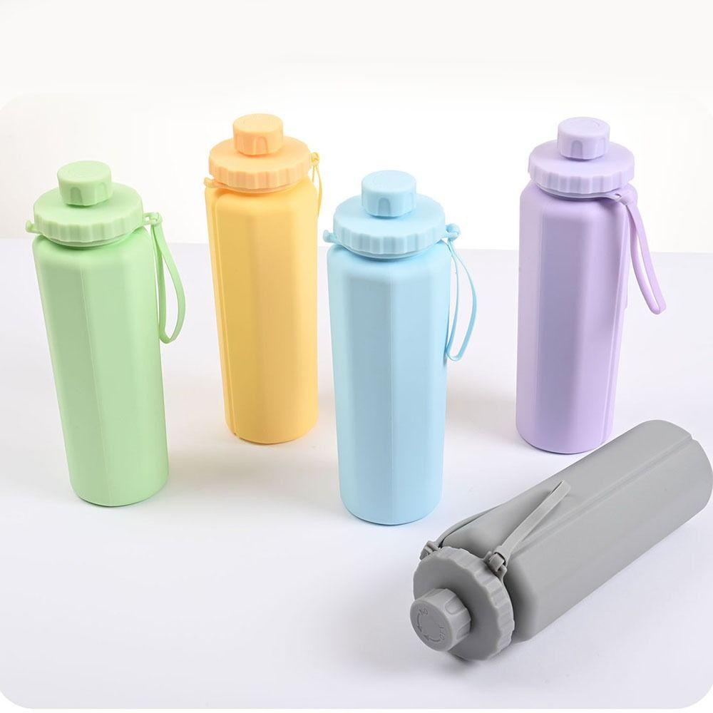 

600ml Silicone Folding Water Bottle Soft Travel Cup Foldable Bottle Camping Hiking