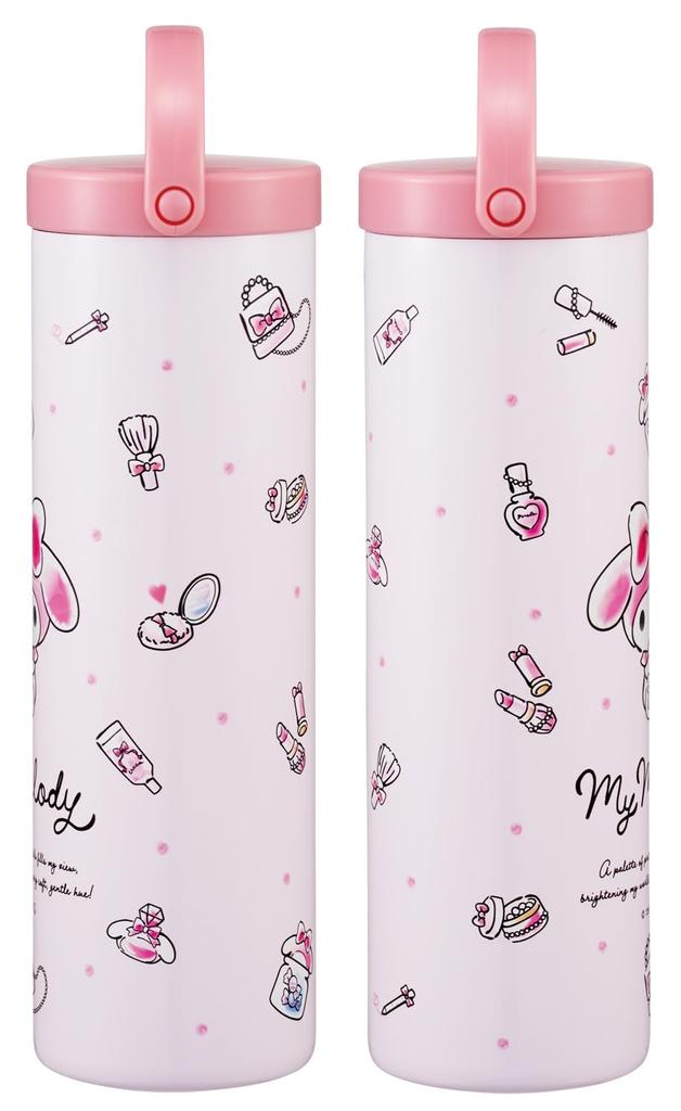 Skater Ice Pack with Silicone Vacuum Insulated Sanrio My Melody Watercolor Cosmetics Case, Double-Wall Structure, STIB2-A