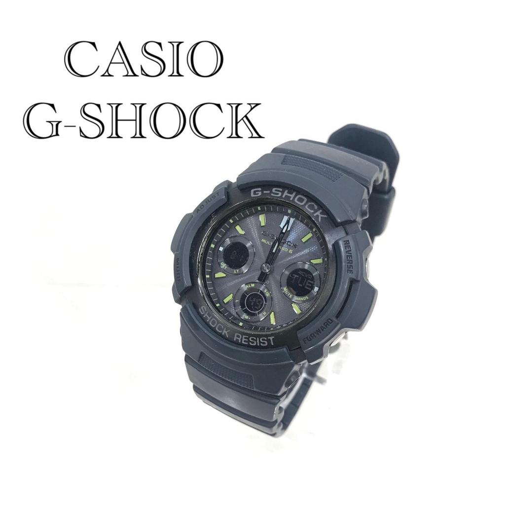 Used CASIO G-SHOCK Radio Solar AWG-M100NV Watch _266