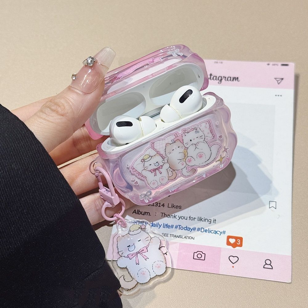 Cute sleeping cat AirPods 1 bluetooth protective case Huaqiang North 1st generation airpodspro1 earphone cover
