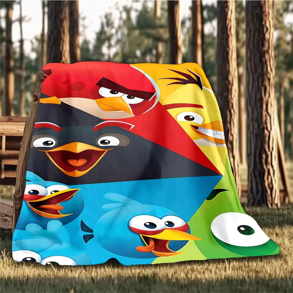 1pc Angry Birds Outdoor Soft Blanket Ultra Plush, Warm, Versatile, and Easy Care for Camping, and