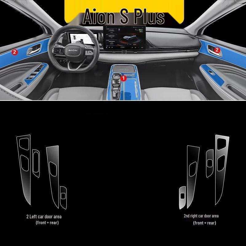 Transparent TPU Interior Film for 2021-2025 GAC Aion V Plus Console and Door Panels