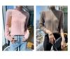 Women's Pure Wool Half-High Neck Sweater - 2023 Autumn/Winter Loose Knitwear Cashmere Base Layer