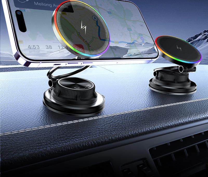 Magnetic Wireless Charging Car Phone Holder with Suction Cup