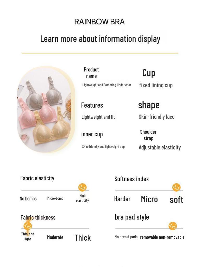 Plus Size Comfortable Breathable Wire-Free Back-Shaping Anti-Sagging Side Support Bra