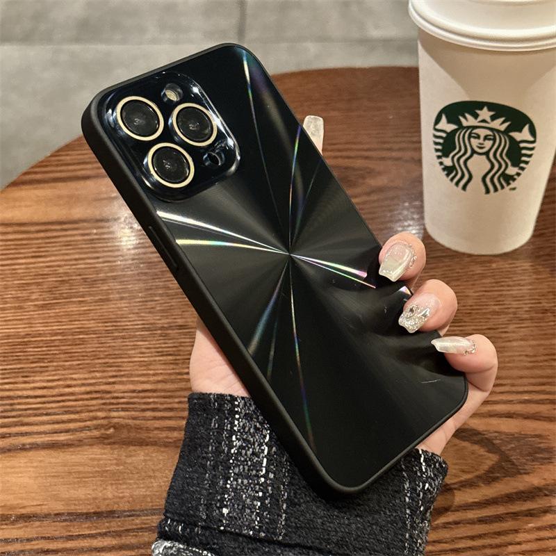 Applicable To IPhone16 Colorful Aurora CD Pattern Mobile Phone Case Apple 15 Crystal Lens Film Advanced Sense Protective Case 14