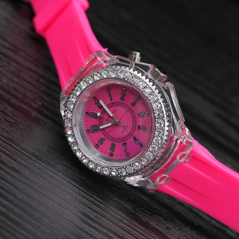 Geneva Luminous Watch Led Luminous, Diamond-Encrusted Watch Men'S Supply Watch