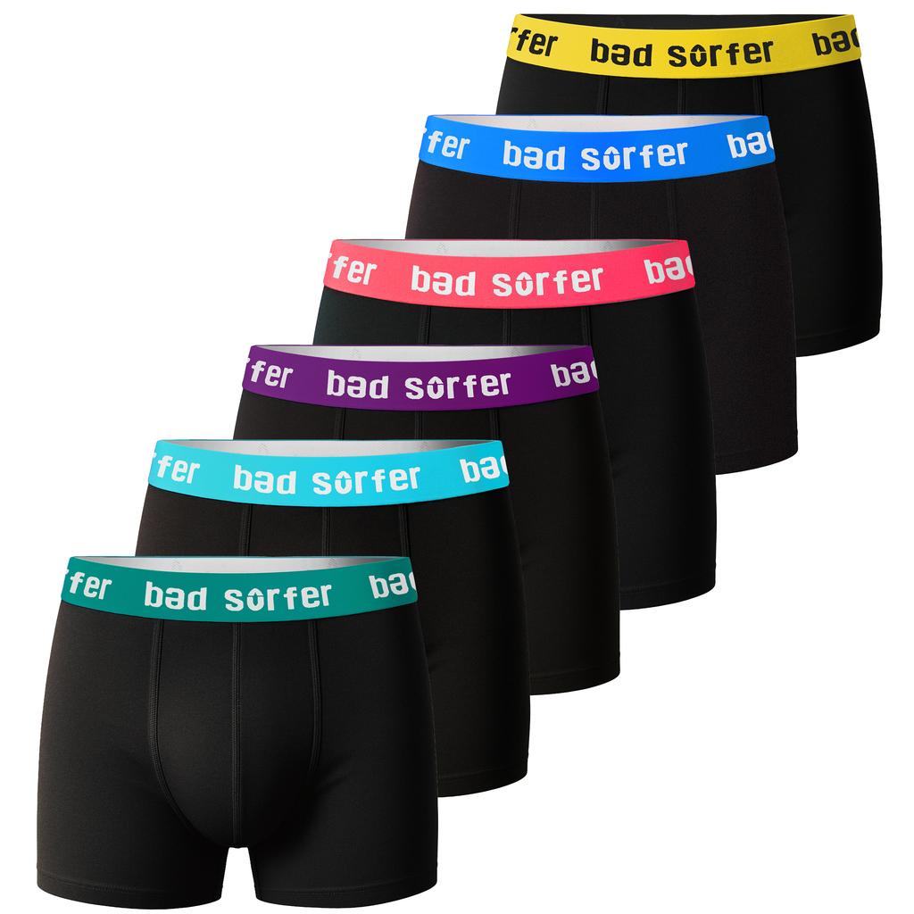 Bad Surfer Zestaw Bokserek Męskich Bawełna Mix Logo 6 Sztuk