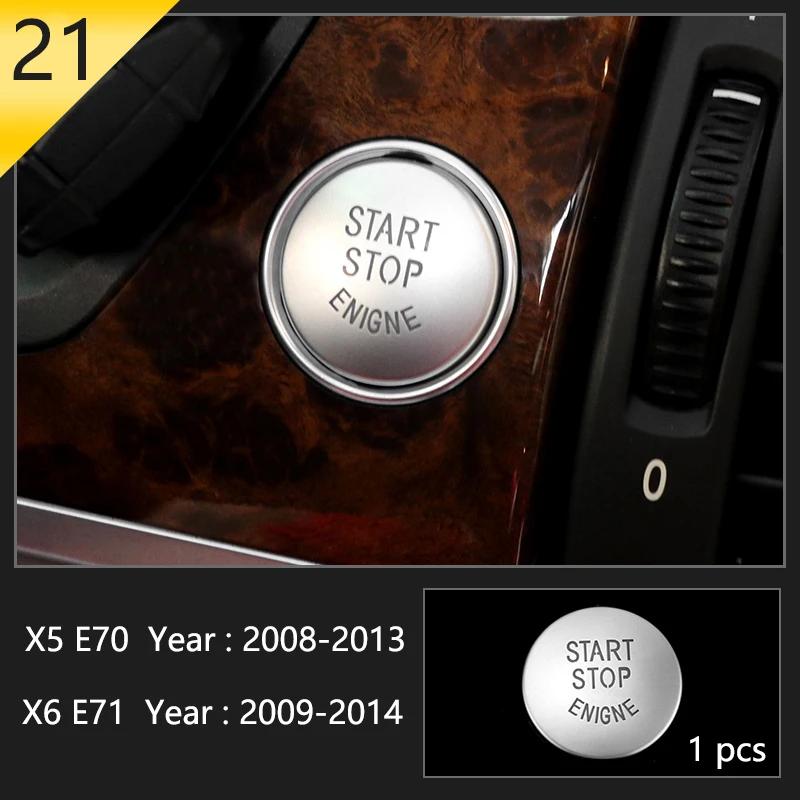 For BMW X5 X6 E70 E71 E72 Car Styling interior Buttons panel frame Decoration Cover Trim Car Sticker stainless steel Accessories